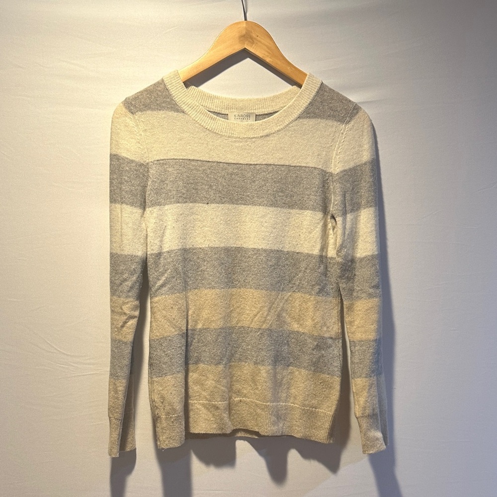 Kinross Cashmere Striped Sweater